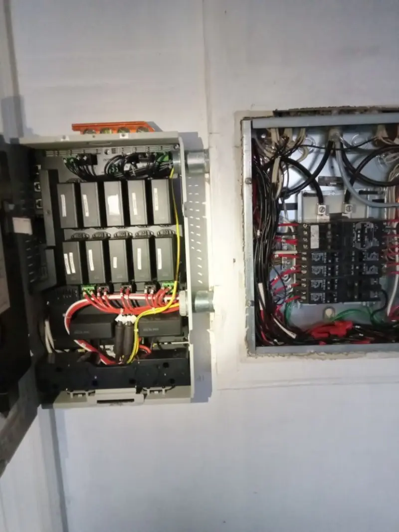 Electrical panel upgrade completed for Security Camera Wiring in Geneseo